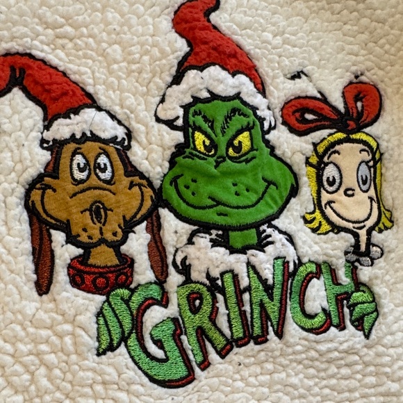 The Grinch White Fleece Sweater for Kids - Picture 3 of 3